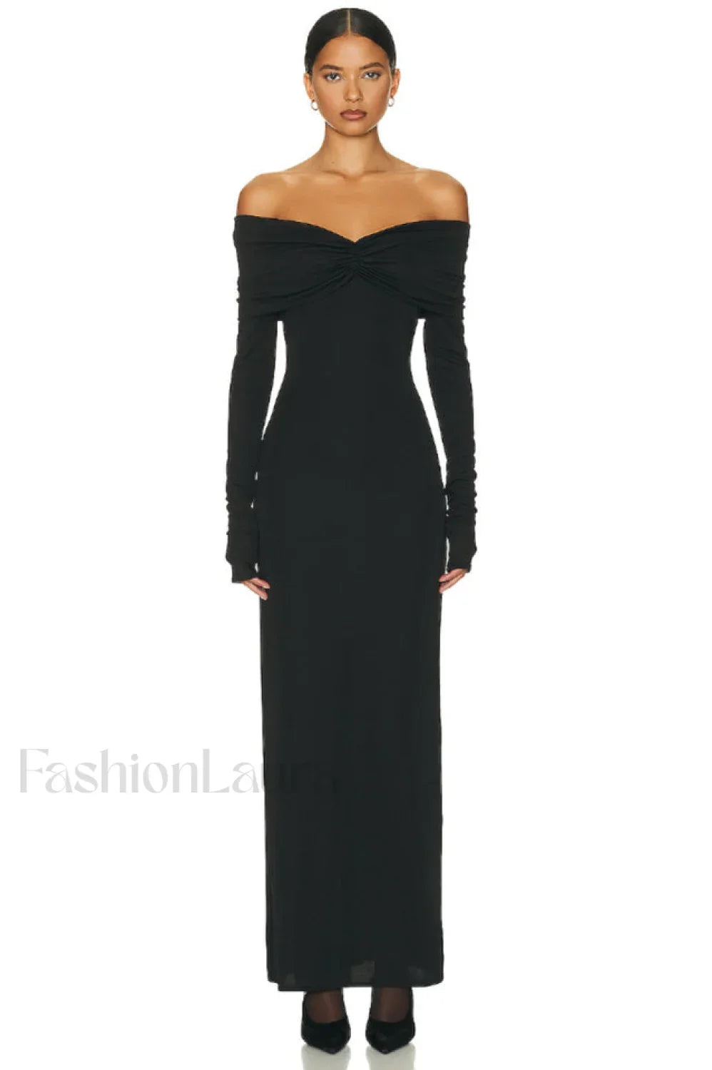 Off Shoulder Bodycon Charming Bardot Midi Dress