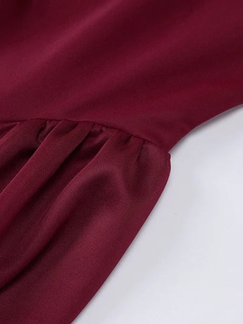 Halter Neck Deep V-Neck Pleated Skater Mini Dress