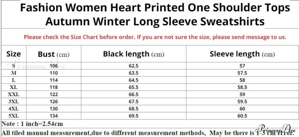 One Sweatshirt Tops Patterned Women's Heart Shoulder Casual Pullover Top