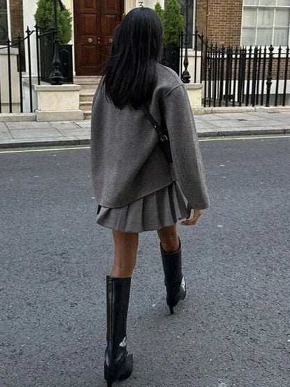 Oversized Charming Button-Down Jacket