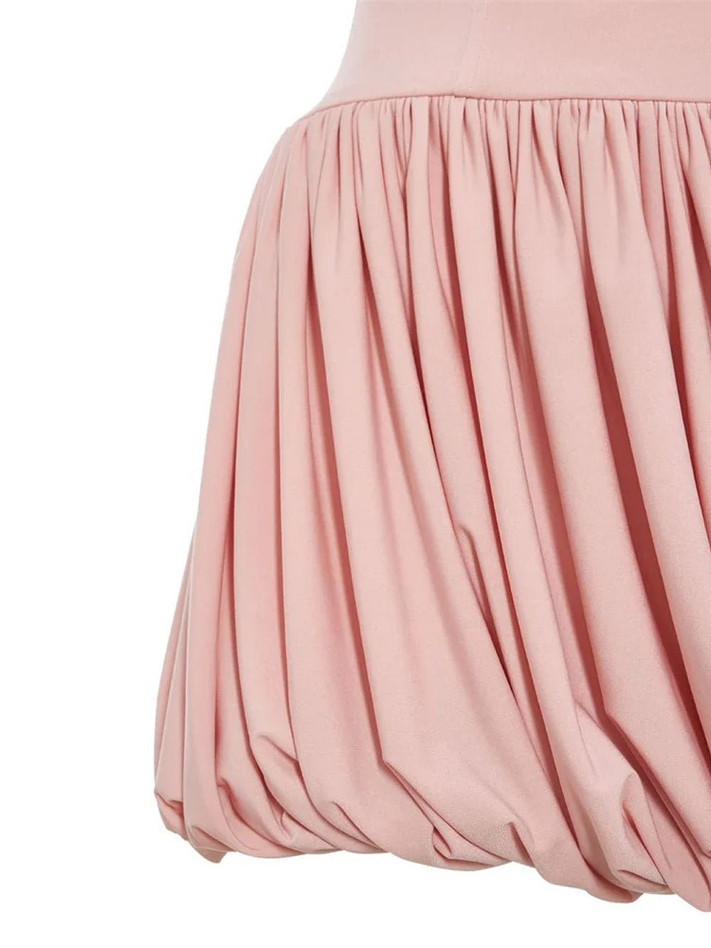 Wide Strap Corset Bustier Gathered Bubble Hem Mini Dress