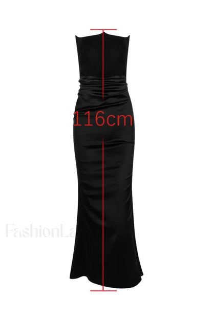 Persephone Off Stylish Shoulder Bustier Maxi Dress