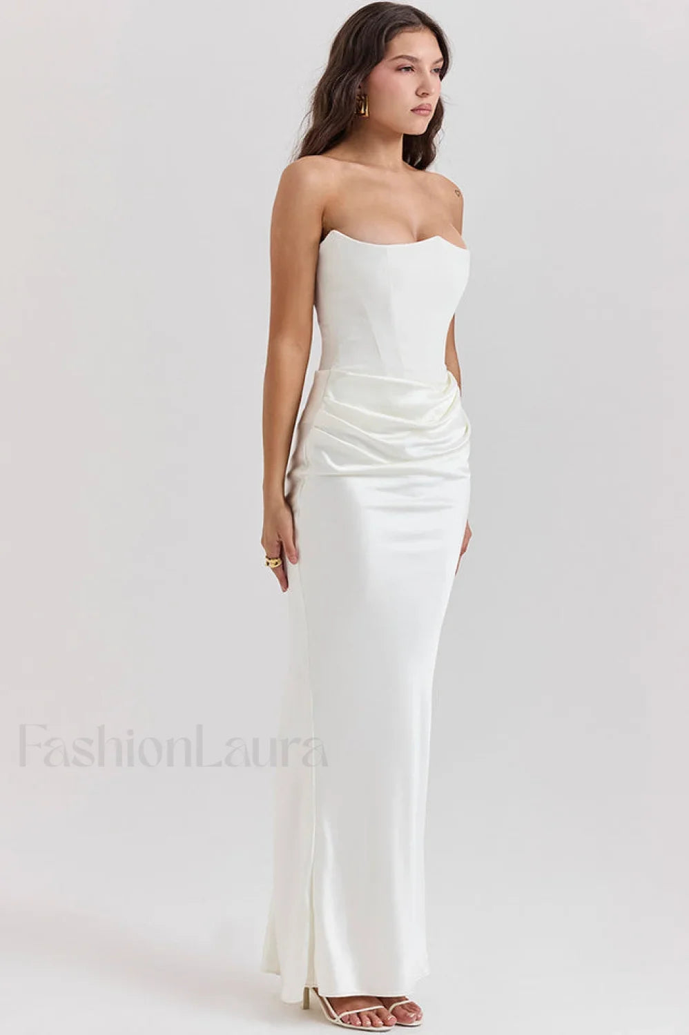Persephone Off Stylish Shoulder Bustier Maxi Dress