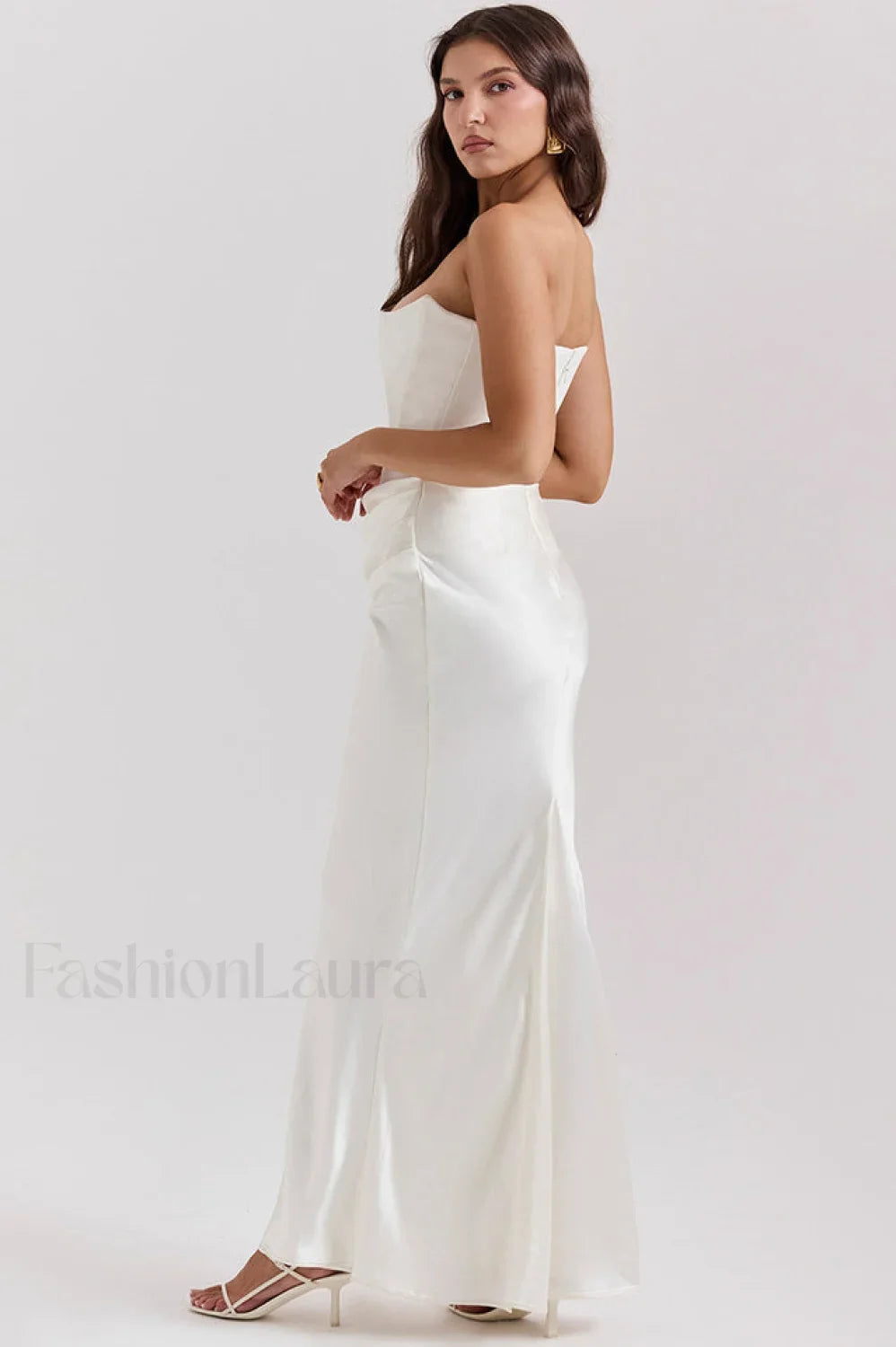 Persephone Off Stylish Shoulder Bustier Maxi Dress