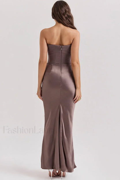 Persephone Off Stylish Shoulder Bustier Maxi Dress