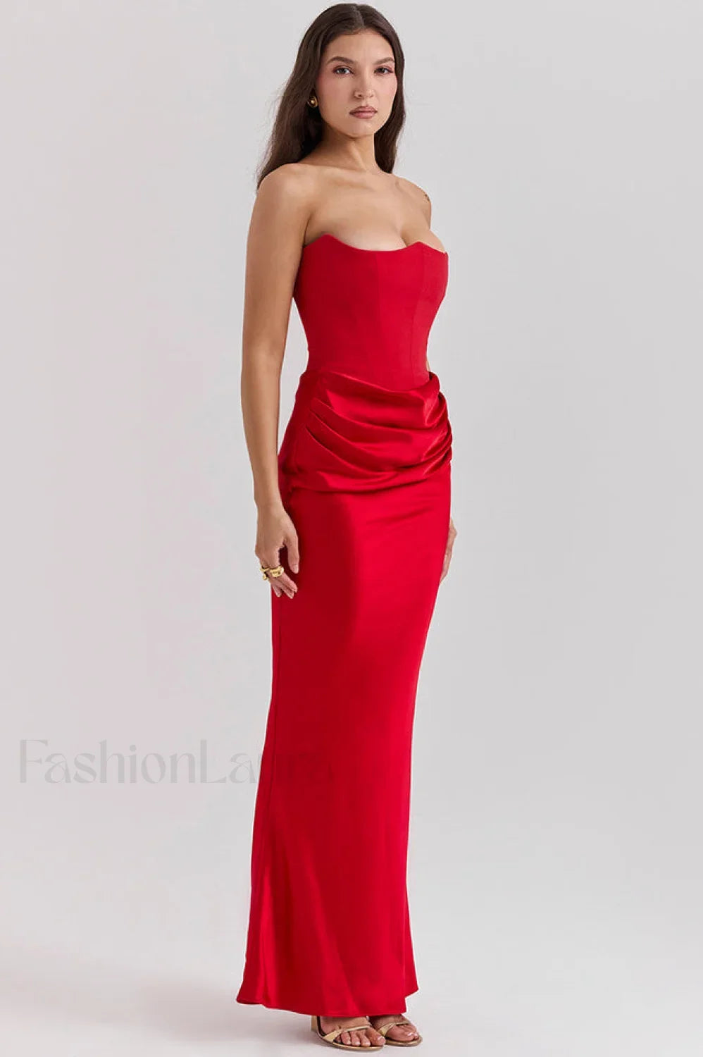 Persephone Off Stylish Shoulder Bustier Maxi Dress
