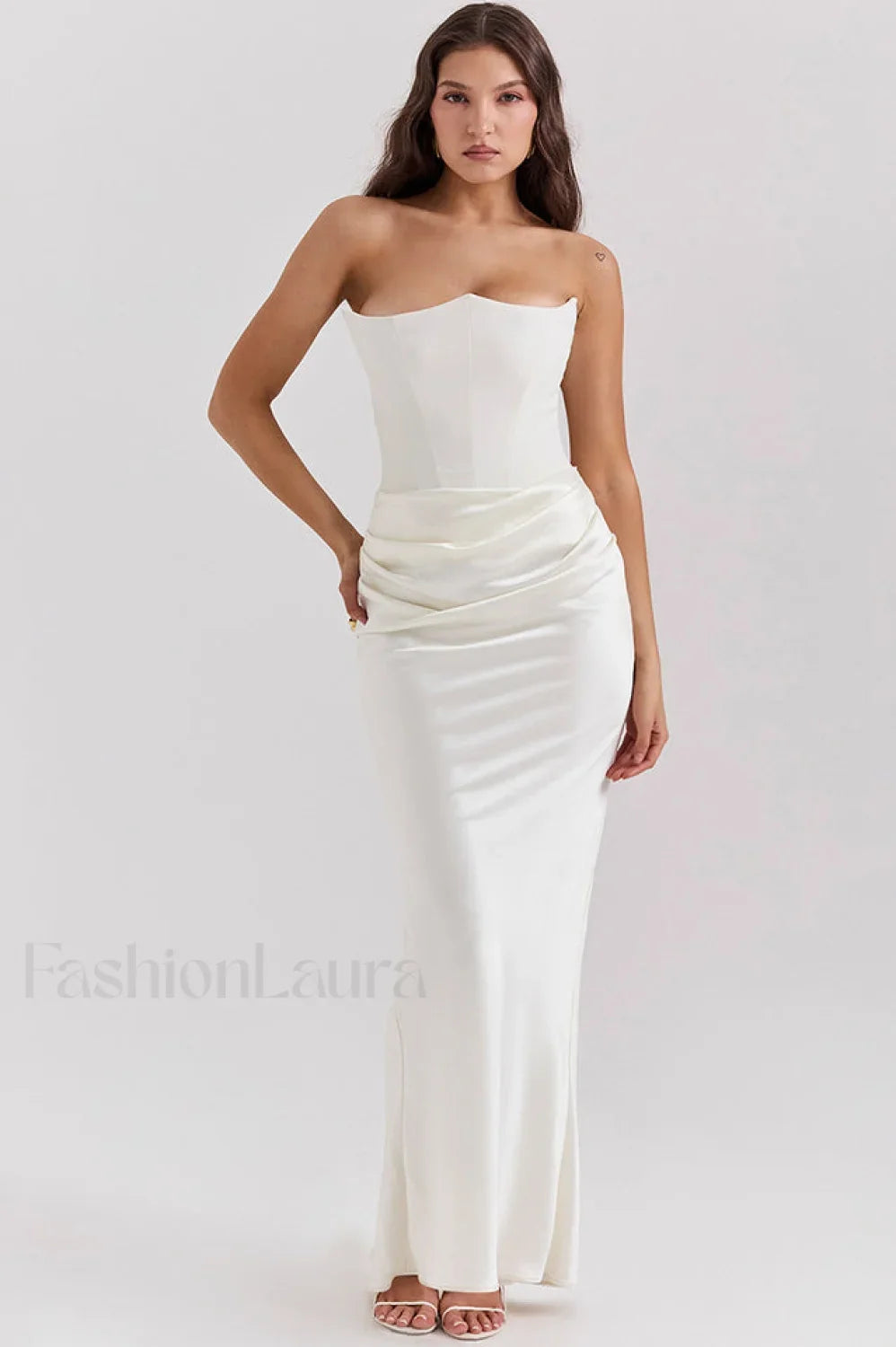 Persephone Off Stylish Shoulder Bustier Maxi Dress