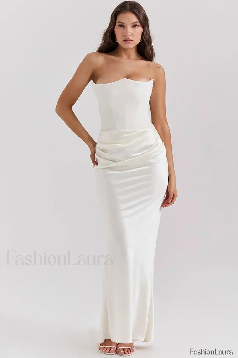 Persephone Off Stylish Shoulder Bustier Maxi Dress