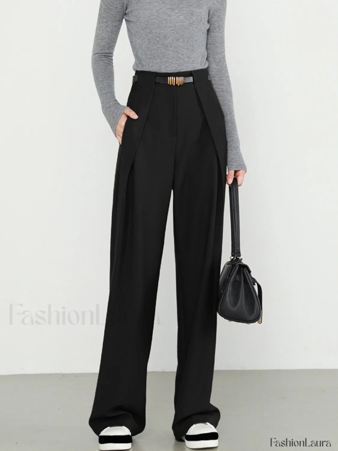 Plain Pockets Straight Pants