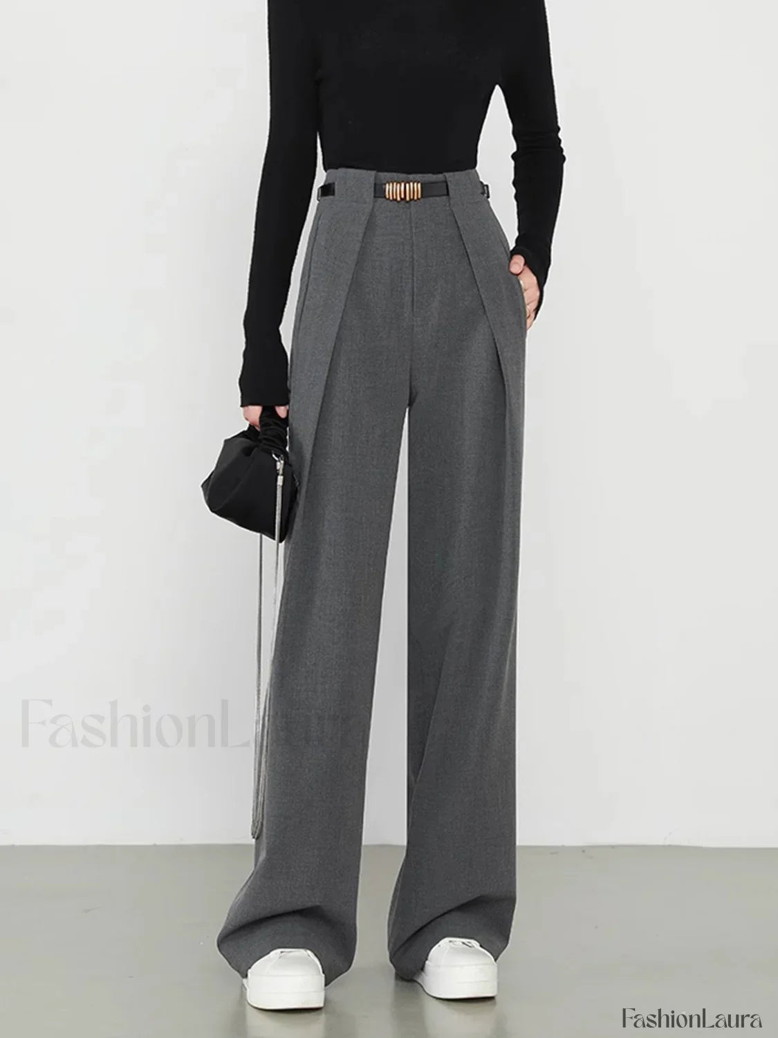 Plain Pockets Straight Pants