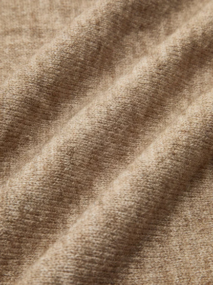Plain Turtleneck Knit Pants Two Piece Set