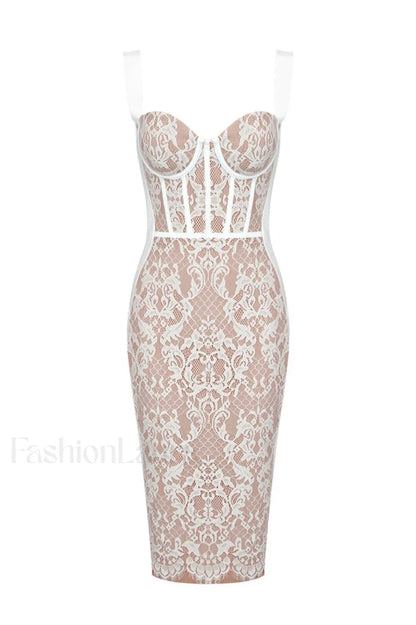 Poem Sling Stylish Dress With Lace