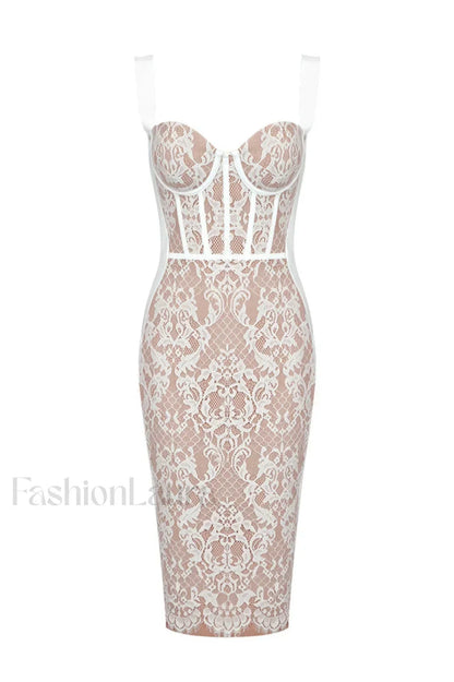 Poem Sling Stylish Dress With Lace