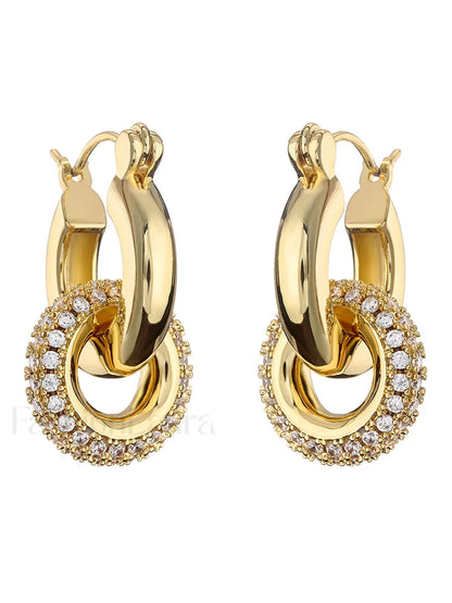 Polished Double Graceful Hoop Earrings