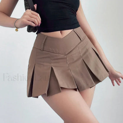 Preppy Micro Mini A-line Skirt