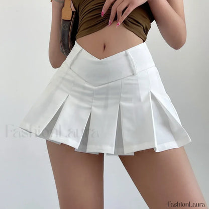 Preppy Micro Mini A-line Skirt