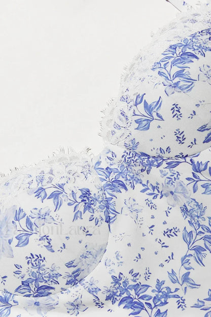 Printed Strappy Backless Slim Fit Split Floral Dress
