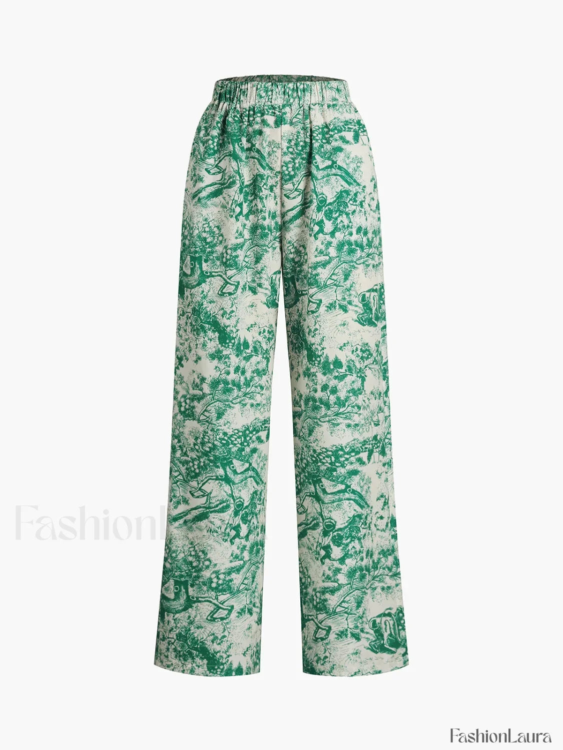 Printed Tie Graceful Up Pants Set