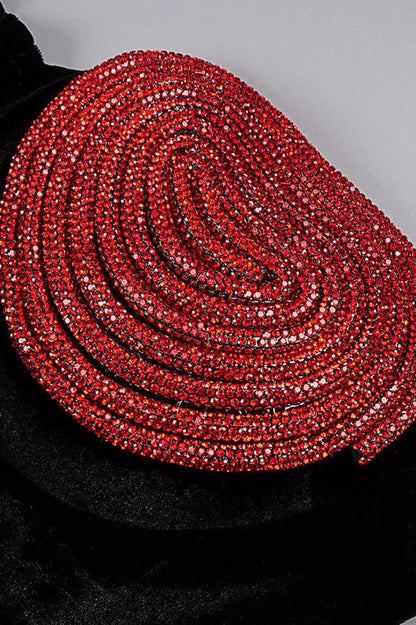 Red Crystal Stylish Heart Dress
