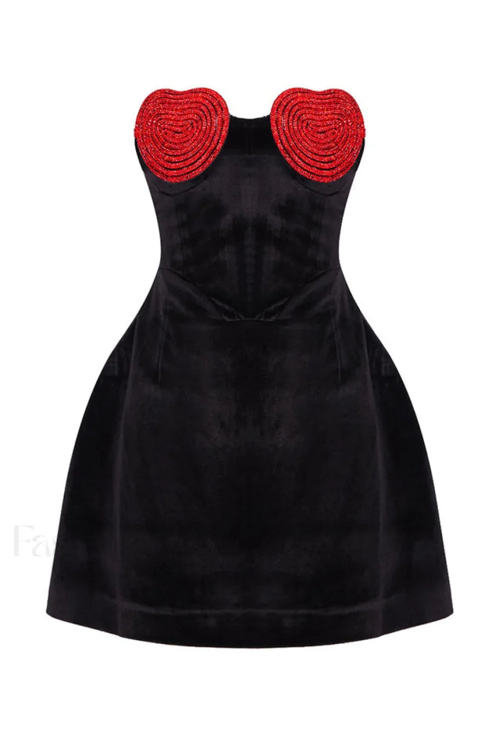 Red Crystal Stylish Heart Dress