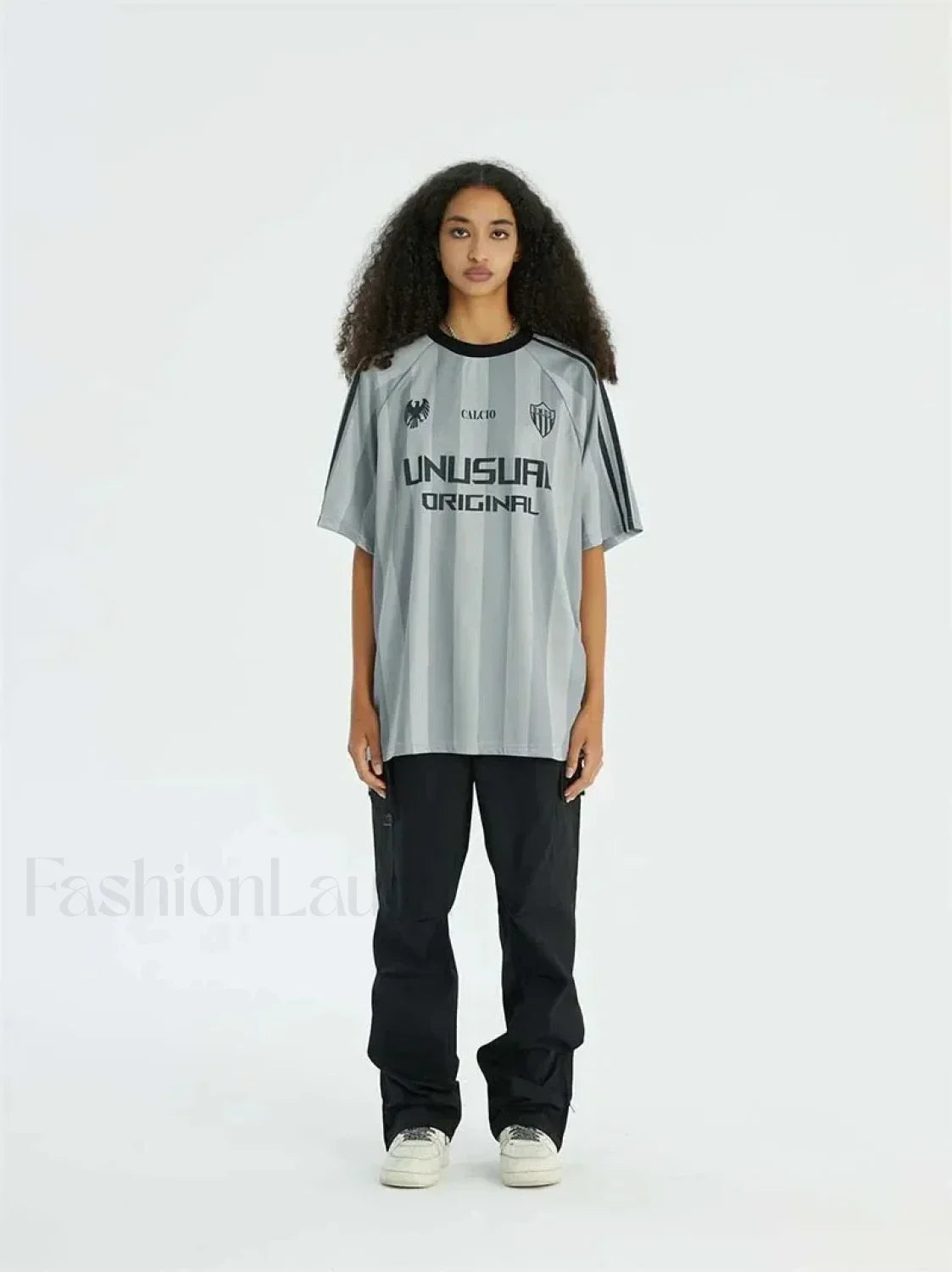 Retro Loose Contrast Letter T-Shirt