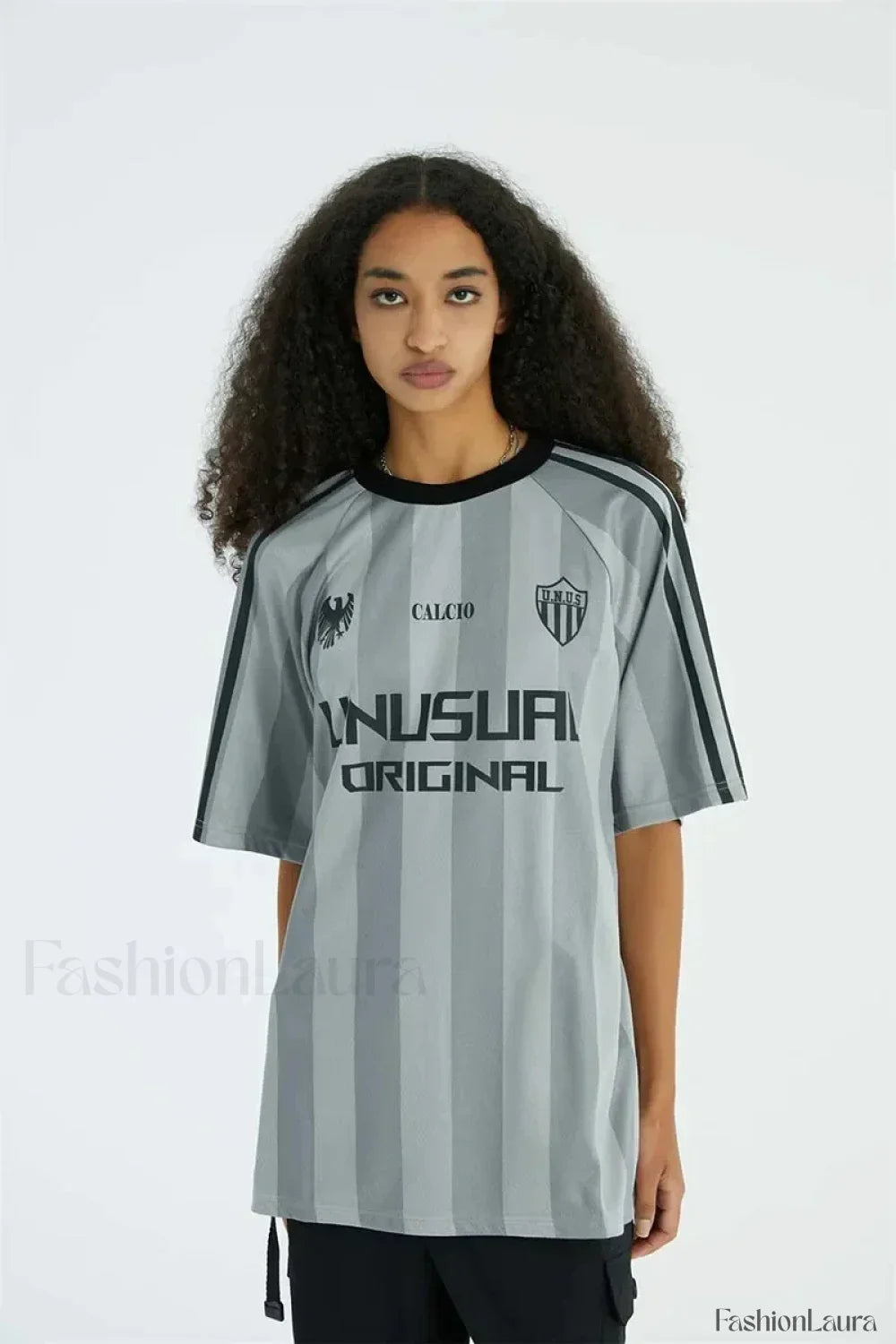 Retro Loose Contrast Letter T-Shirt