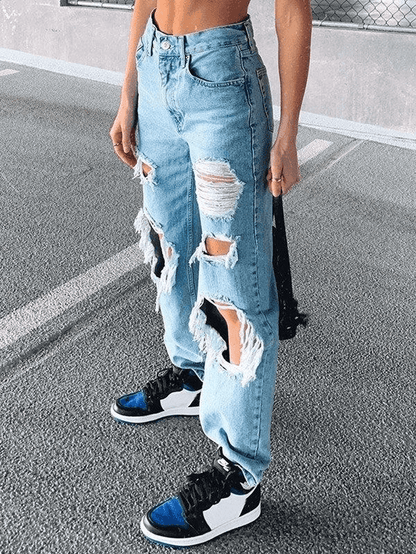 Ripped Boyfriend Jeans