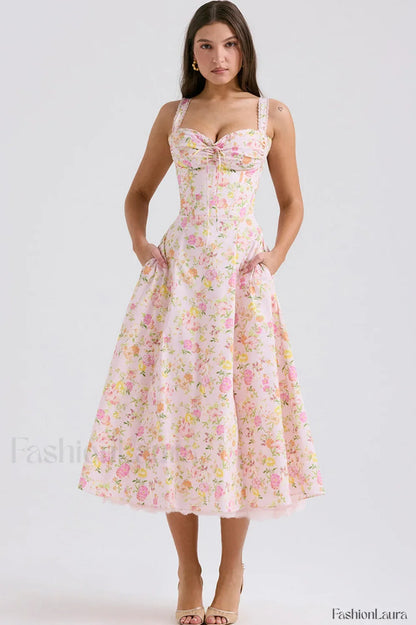 Rosalee Print Stylish Cotton Sundress