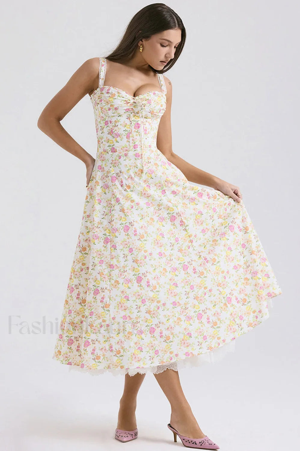 Rosalee Print Stylish Cotton Sundress