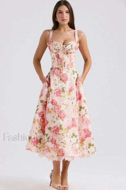 Rosalee Print Stylish Cotton Sundress