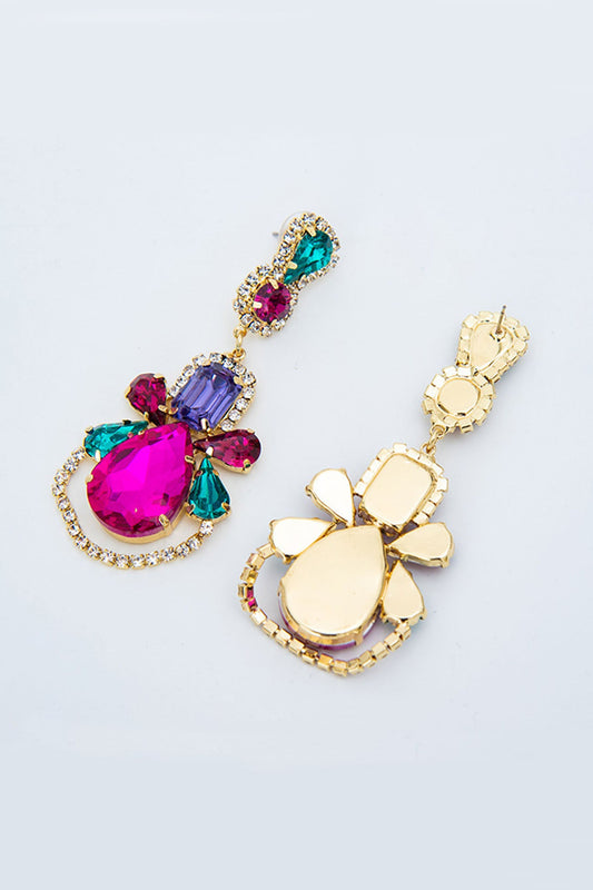 Rhinestone Hollow Drop Earrings