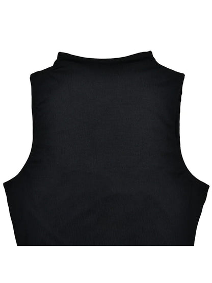 Mock Neck Knotted Center Drape Panel Bodycon Maxi Dress