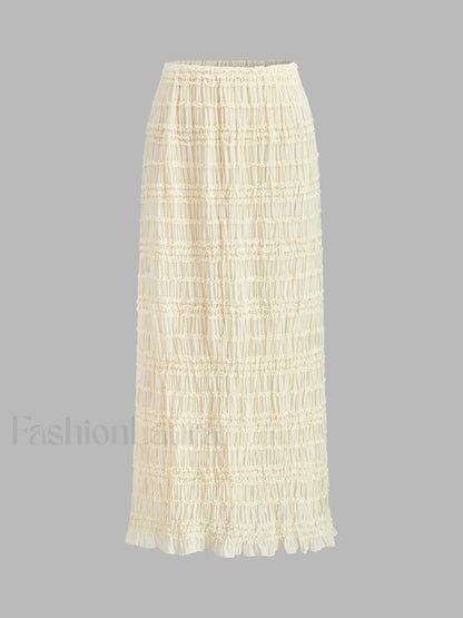 Ruffled Crop Top Skirt Set