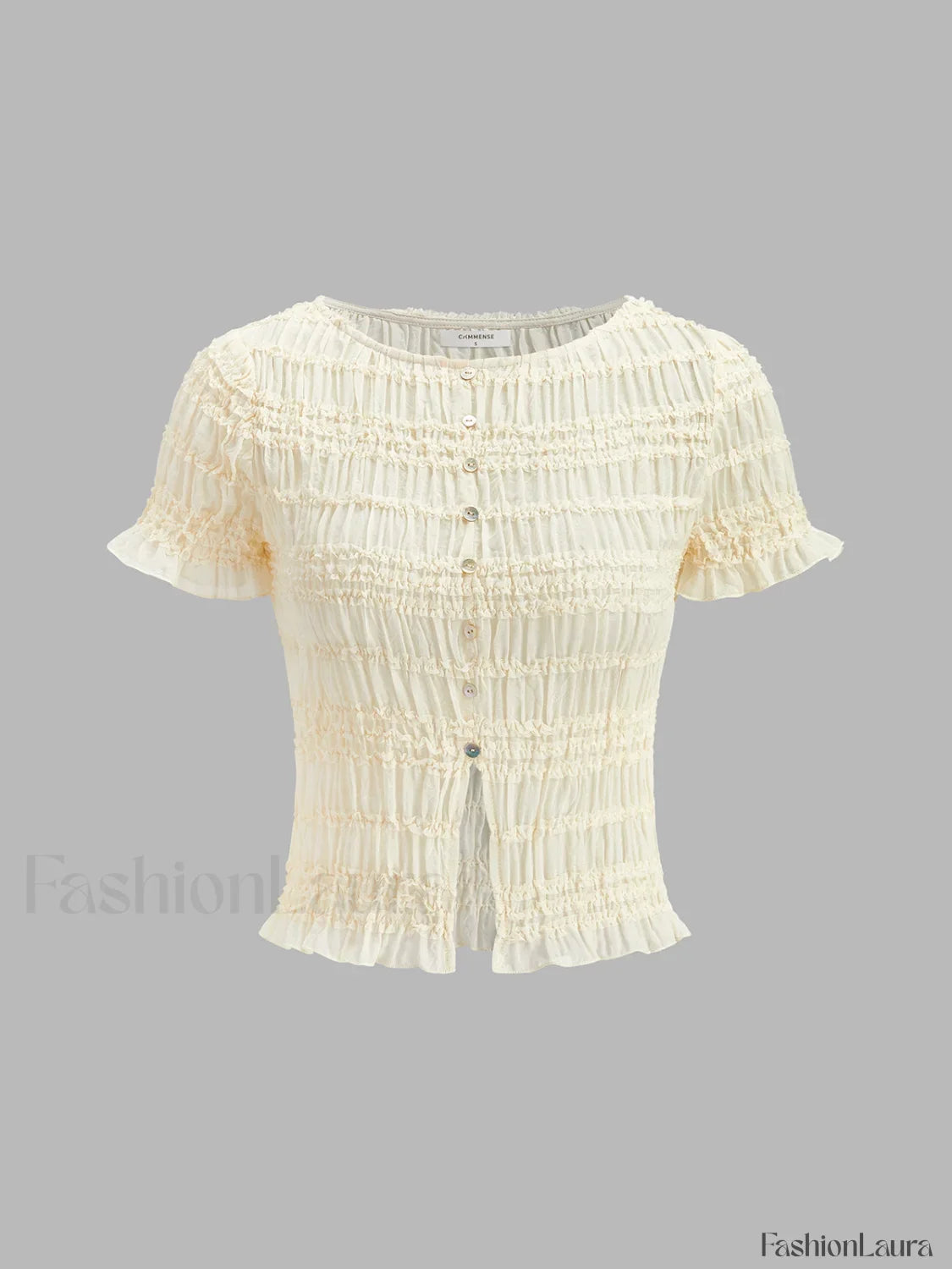 Ruffled Crop Top Skirt Set