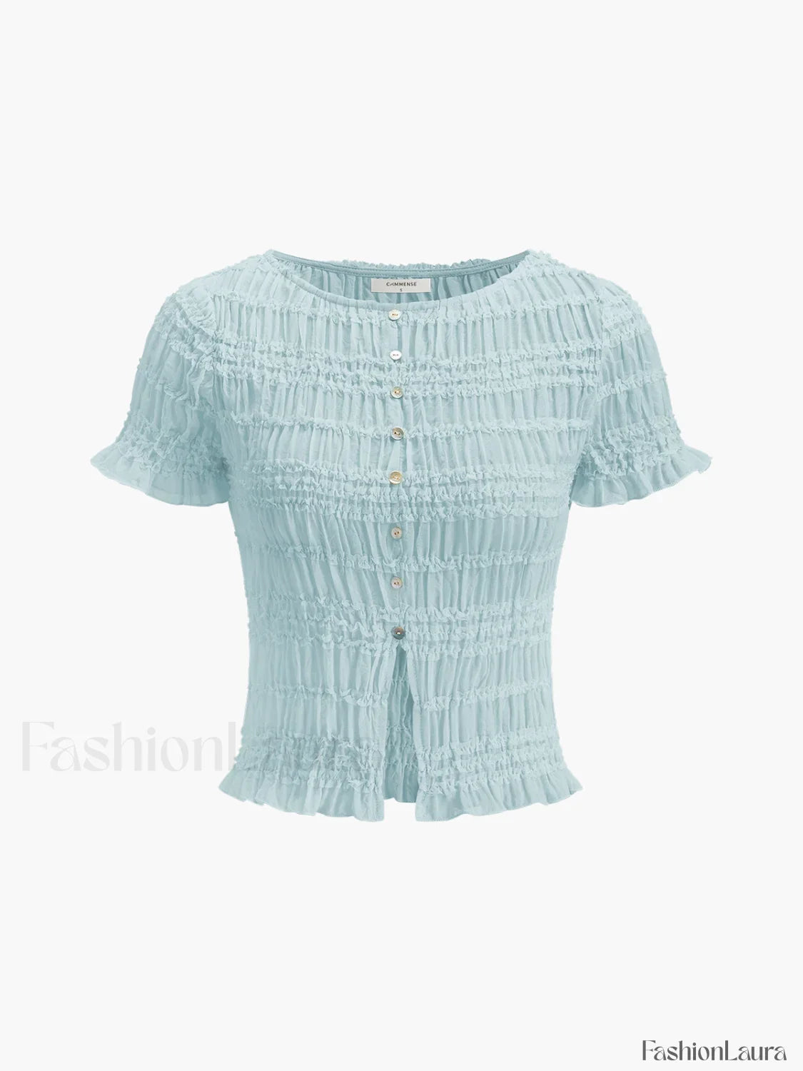 Ruffled Crop Top Skirt Set