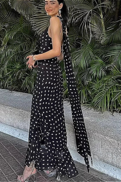 Ruffled Spaghetti Strap Maxi Dress