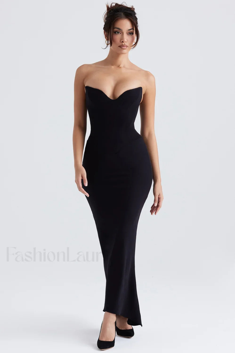 Sabine Black Tube Charming Top Tunic Dress