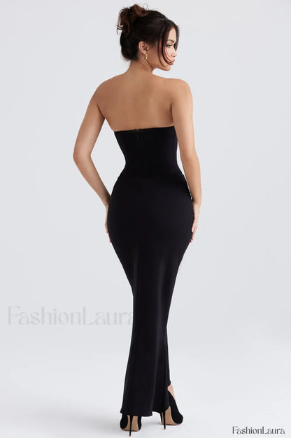 Sabine Black Tube Charming Top Tunic Dress