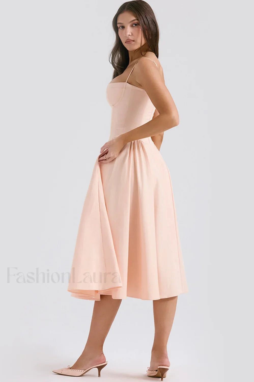 Samaria French Stylish Navy Corset Sundress