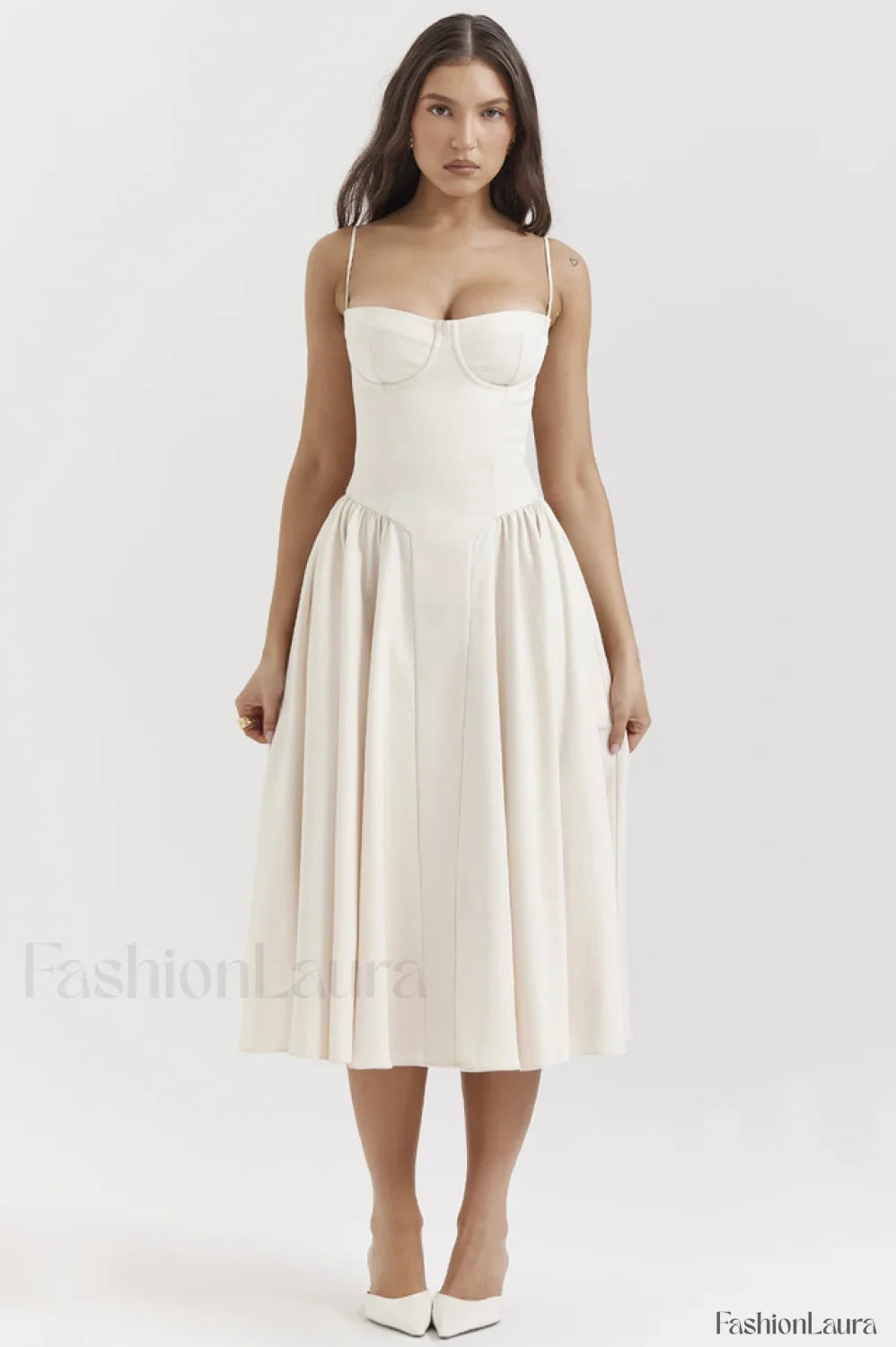 Samaria French Stylish Navy Corset Sundress