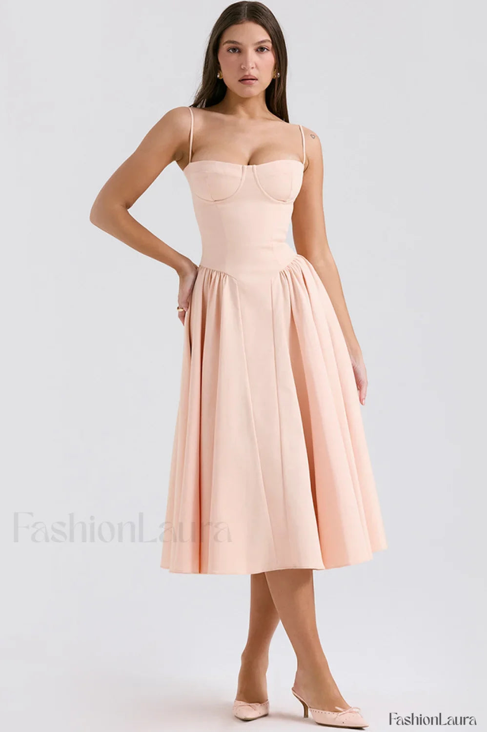 Samaria French Stylish Navy Corset Sundress
