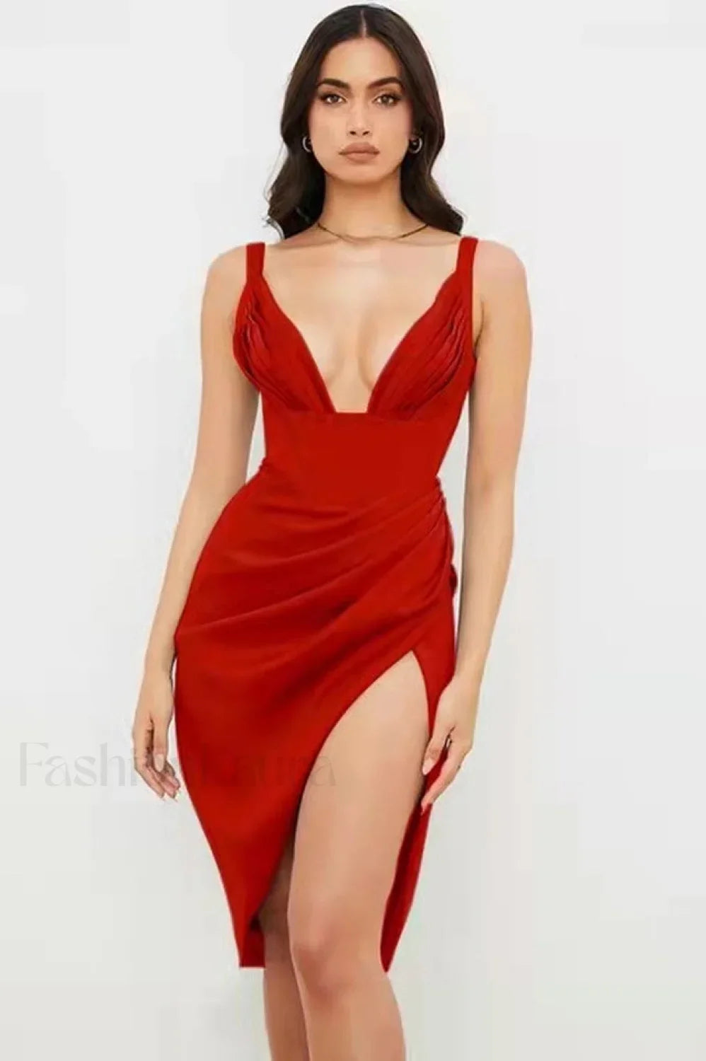 Satin Corset Stylish Midi Dress