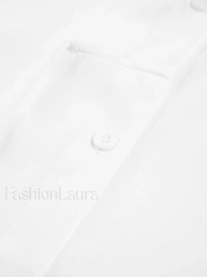 Semi-Sheer Button Down Tied Long Shirt