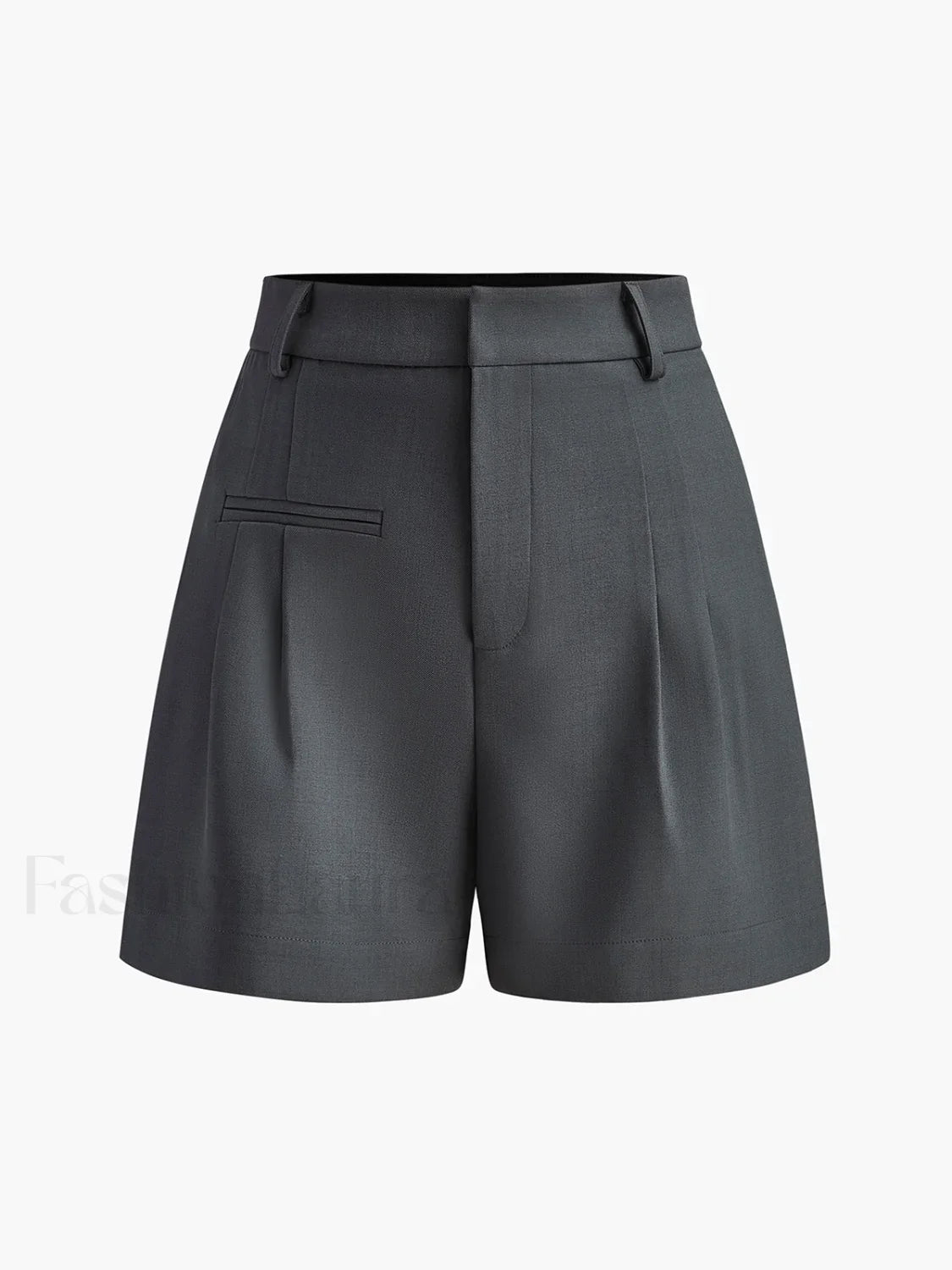 Semi-Sheer Mid-Waist Shorts Without Belt