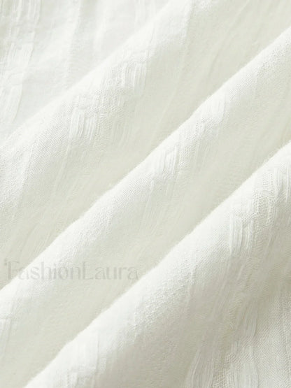 Semi-Sheer Solid Square Neckline Short Dress