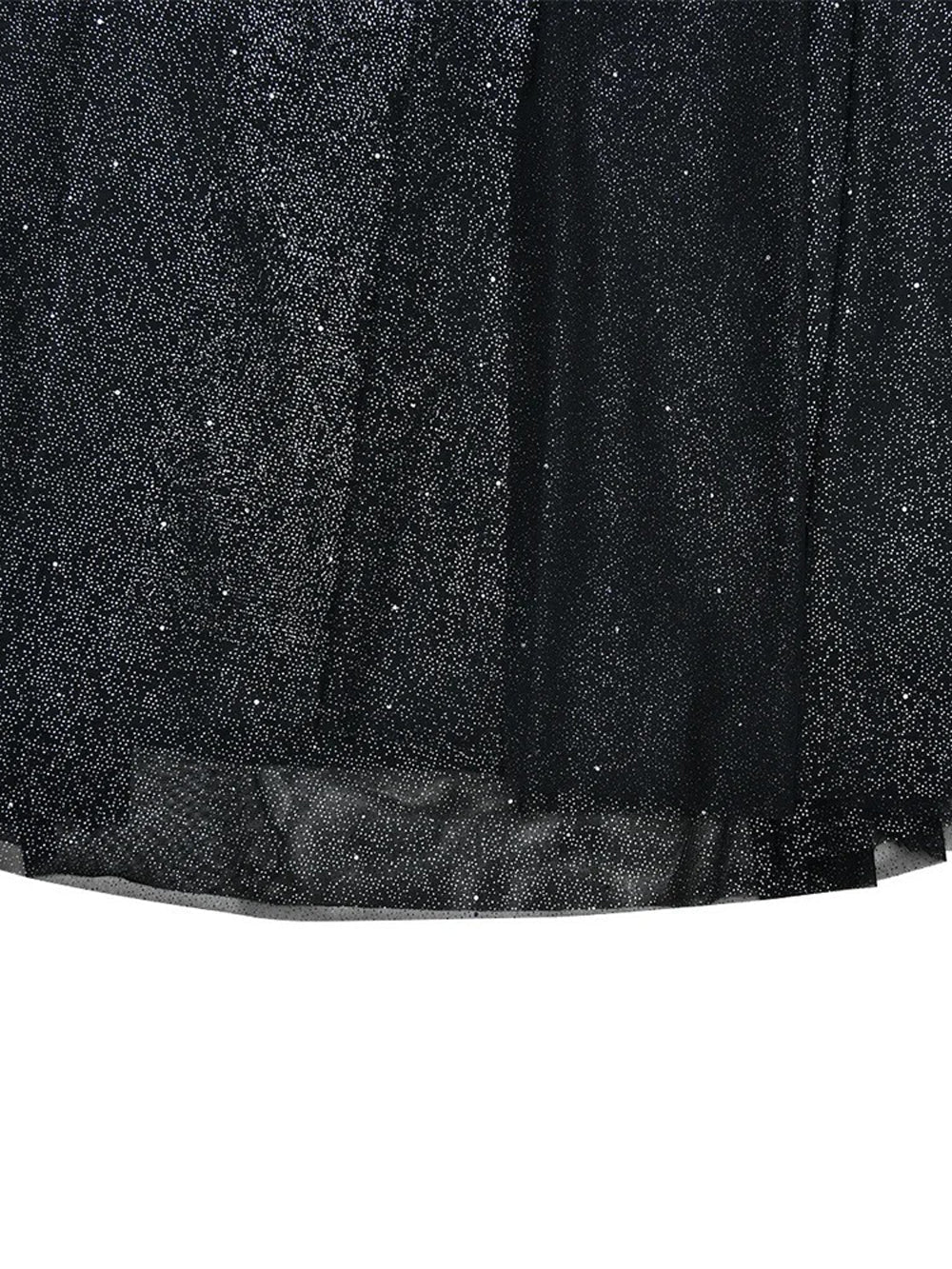 Black Glitter Strapless Bandeau Ruched Knot Waist Draped Sash Column Maxi Gown