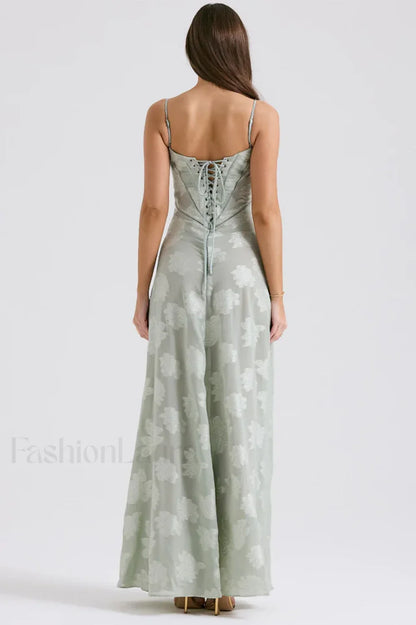 Serena Vintage Black Charming Printed Maxi Dress