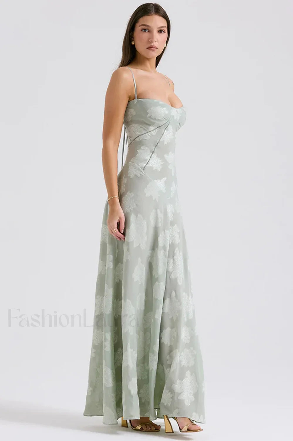 Serena Vintage Black Charming Printed Maxi Dress