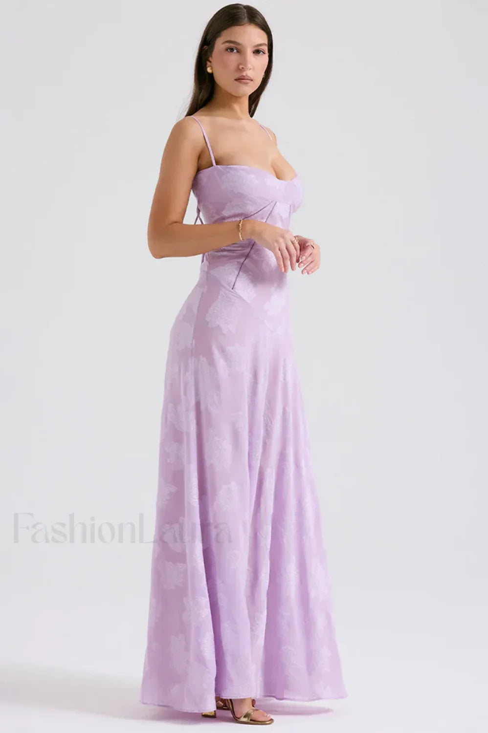 Serena Vintage Black Charming Printed Maxi Dress