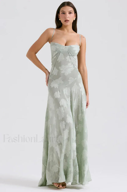 Serena Vintage Black Charming Printed Maxi Dress